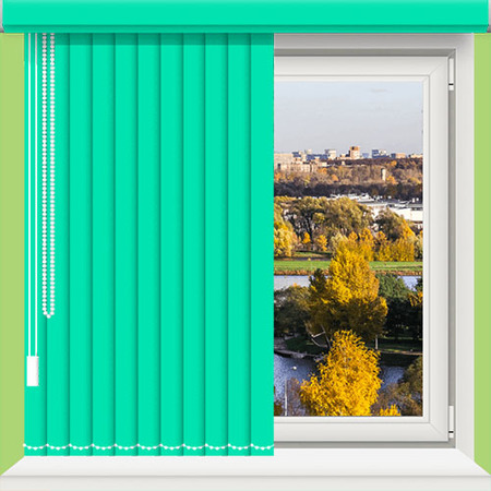 Вертикальные жалюзи мятного цвета